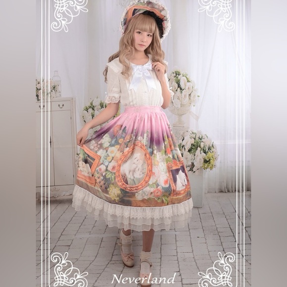 Kitty Courtyard Normal Waist Skirt with rear stretch as zipper closure size 6 - Picture 5 of 11